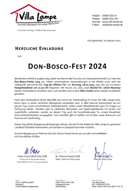 Einladung Don Bosco Fest 2024