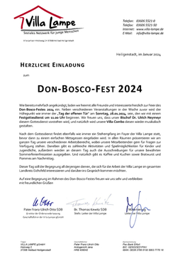 Einladung Don Bosco Fest 2024